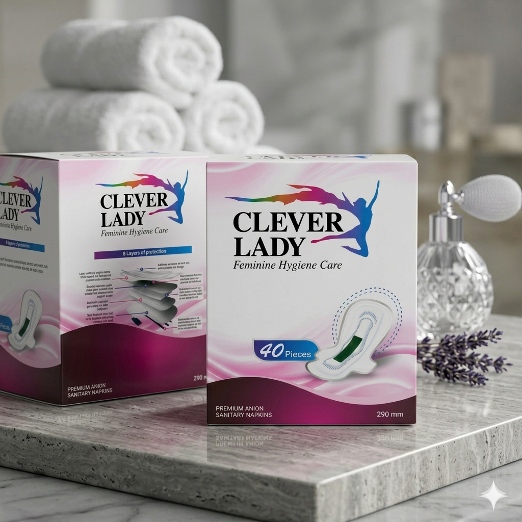 Clever Lady Anion Sanitary Napkins 40 Pad I 290 MM Pack 2
