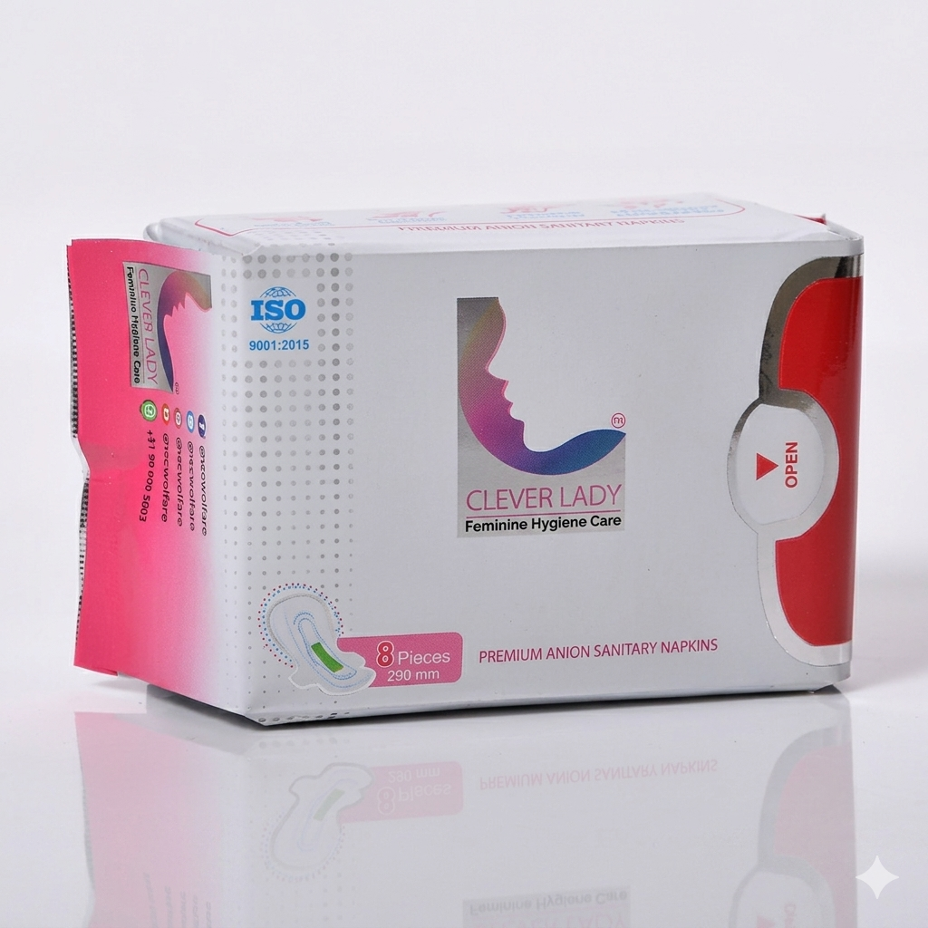 Clever Lady Anion Sanitary Napkins Night Use Pack of 2