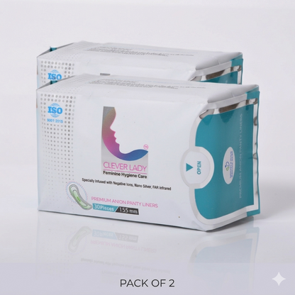 Clever Lady Anion Panty Liners  30pieces I 155MM Pack of 2