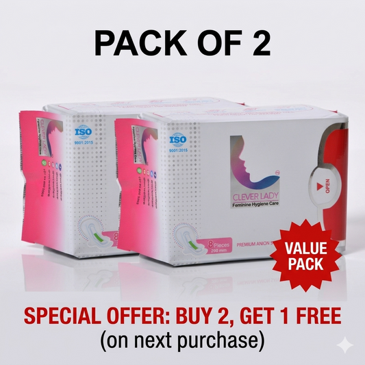Clever Lady Anion Sanitary Napkins Night Use Pack of 2