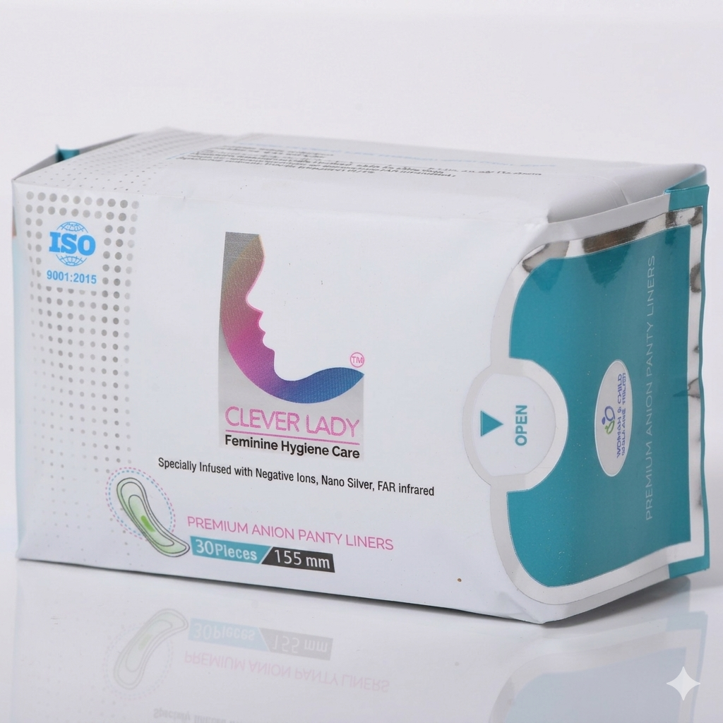 Clever Lady Anion Panty Liners 30pieces I 155MM Pack of 1