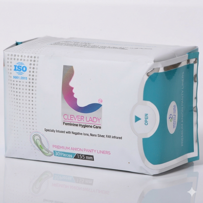Clever Lady Anion Panty Liners 30pieces I 155MM Pack of 1